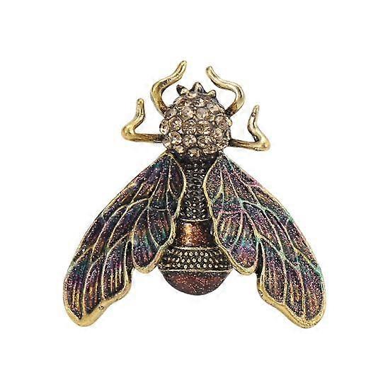 Animal Shape Brooch Rhinestones Inlaid Enamel Pin Vivid Appearance Coat Lapel Bag