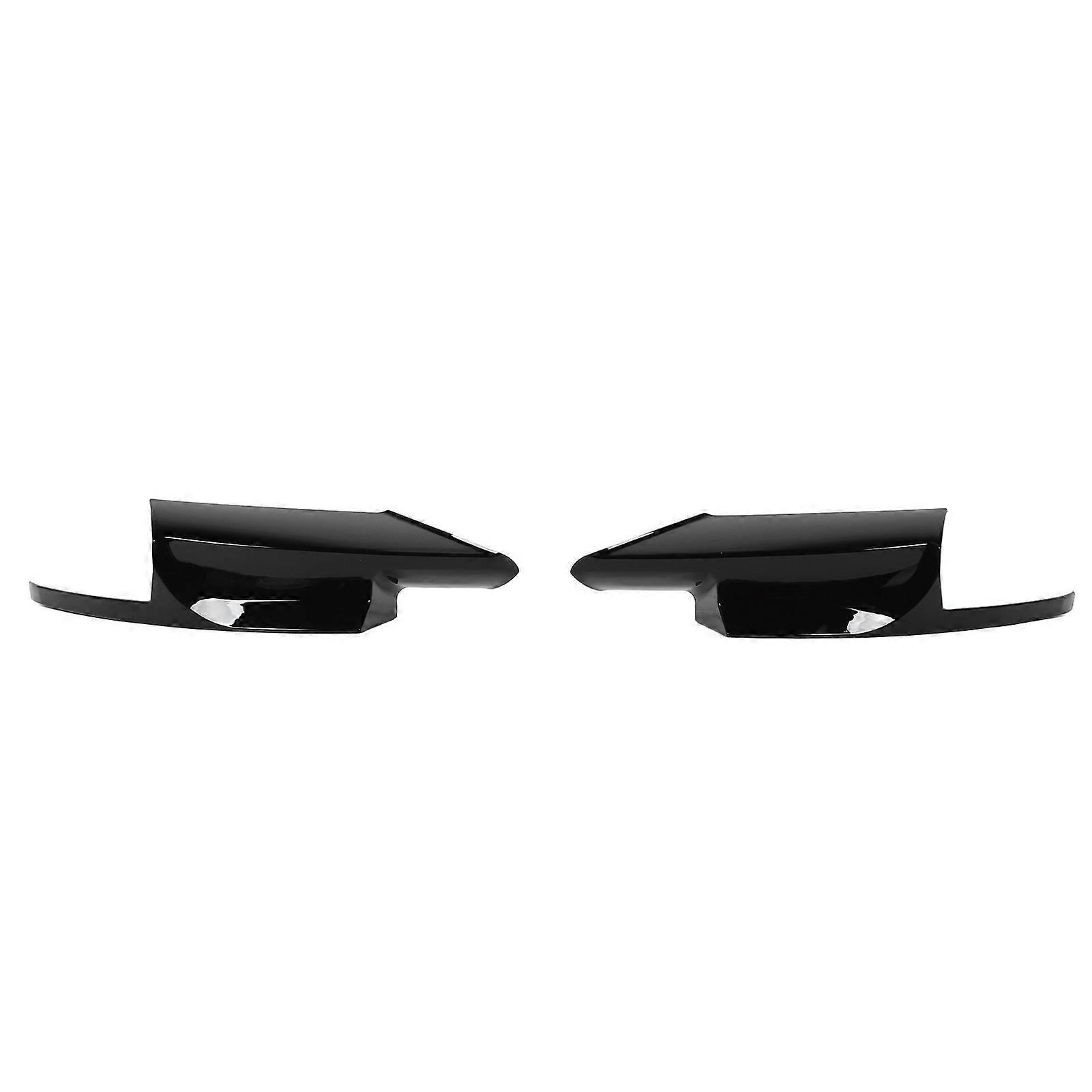 1 Pair Front Bumper Lip Spoiler UV Protective Clear Coated Sporty Look for 5 Series F10 M5 2011 to 2017 Glossy Black