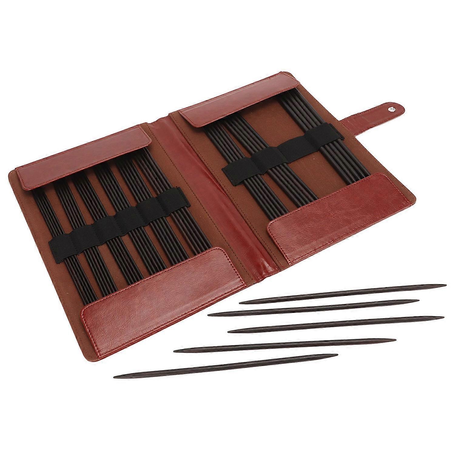 50Pcs Wood Knitting Needle Double Pointed Finely Polished Smoothing Knitting Needles Set for Sleeves