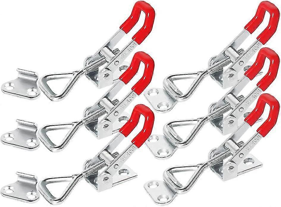 6 Pcs Trailer Latch Joiner's Toggle Latch Toggle Latch Toggle Clamp Toggle Clamp Metal Adjustable Toggle Latch Gh-4001 Holding Capacity 150 Kg, 330 Lb