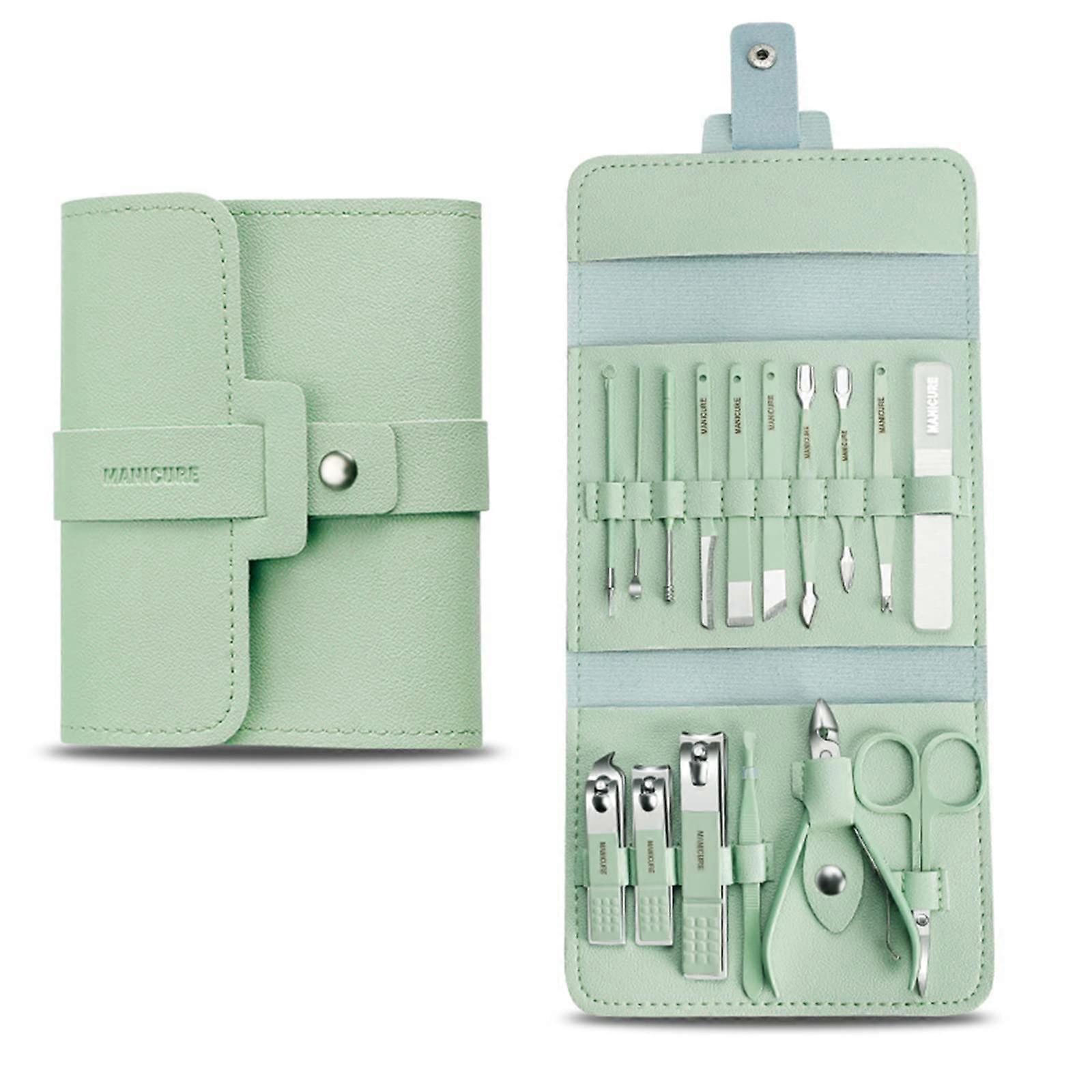 16-piece nail clippers set with storage case