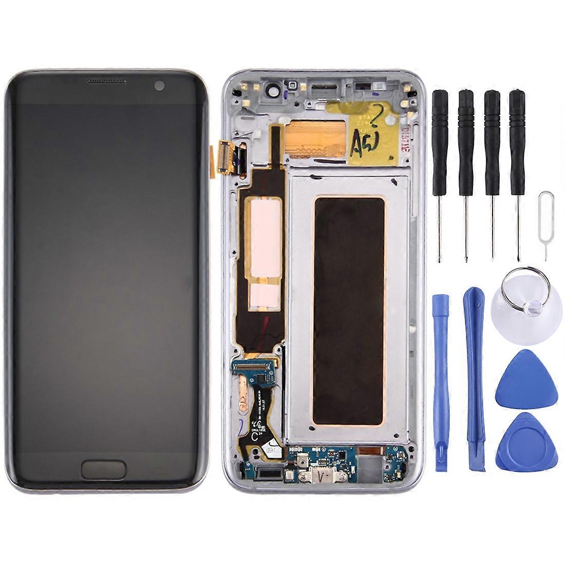 για το Galaxy S7 Edge / G935A Digitizer Πλήρης συναρμολόγηση με πλαίσιο &; θύρα φόρτισης, πλακέτα & κουμπί έντασης ήχου & κουμπί λειτουργίας
