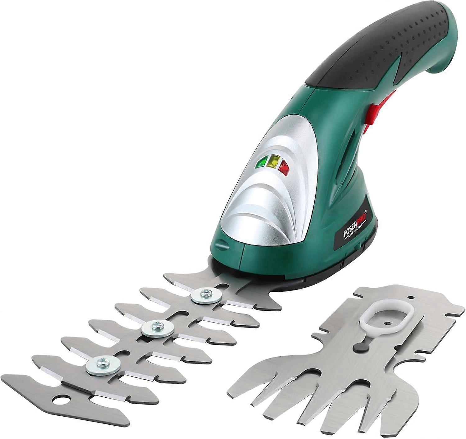 7,2 V Akku-Hecken- und Rasentrimmer, 2-in-1 mit 2 Messern