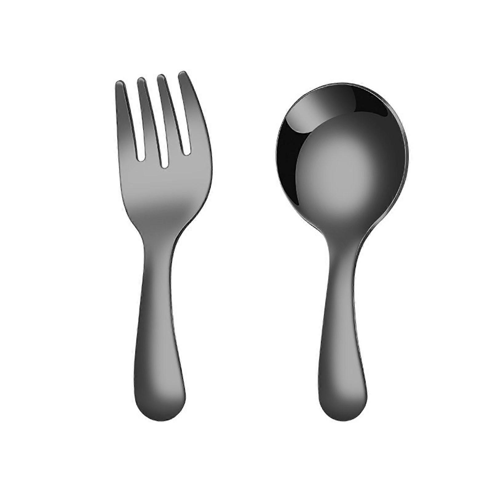 Set of 2 Convenient Camping Cutlery Set Portable Fork Spoon Tableware Portable Fork and Spoon for Camping and Traveling