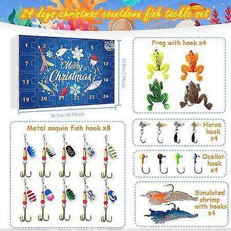 Fishing Advent Calendar 24 Days Fishing Lure Advent Calendar Countdown