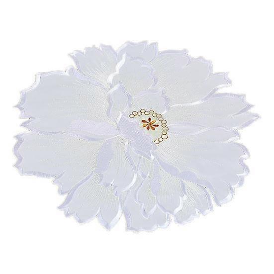 Eco-friendly Fine Workmanship Drink Pad Creative Flower Embroidery Lace Kitchen Dining Table Place Mat