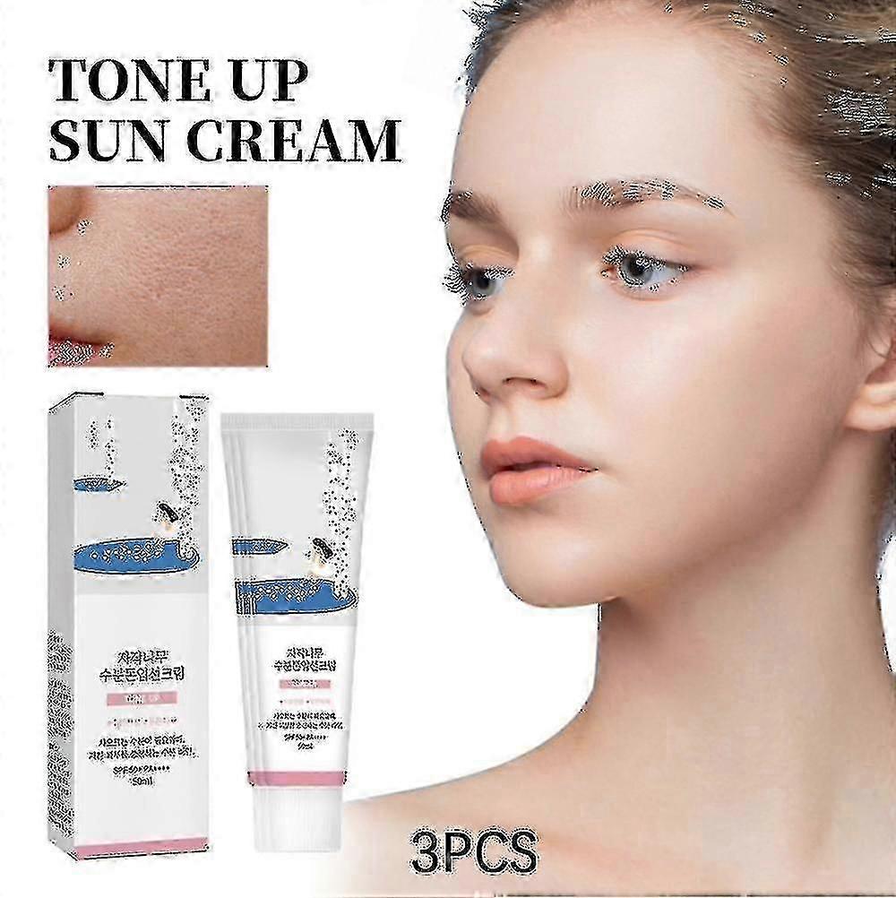 Jaysuing Isolation Sunscreen Protects Against Uv Rays Refreshing Moisturizing Non-greasy Whitening Skin Sunscreen | 3 pcs