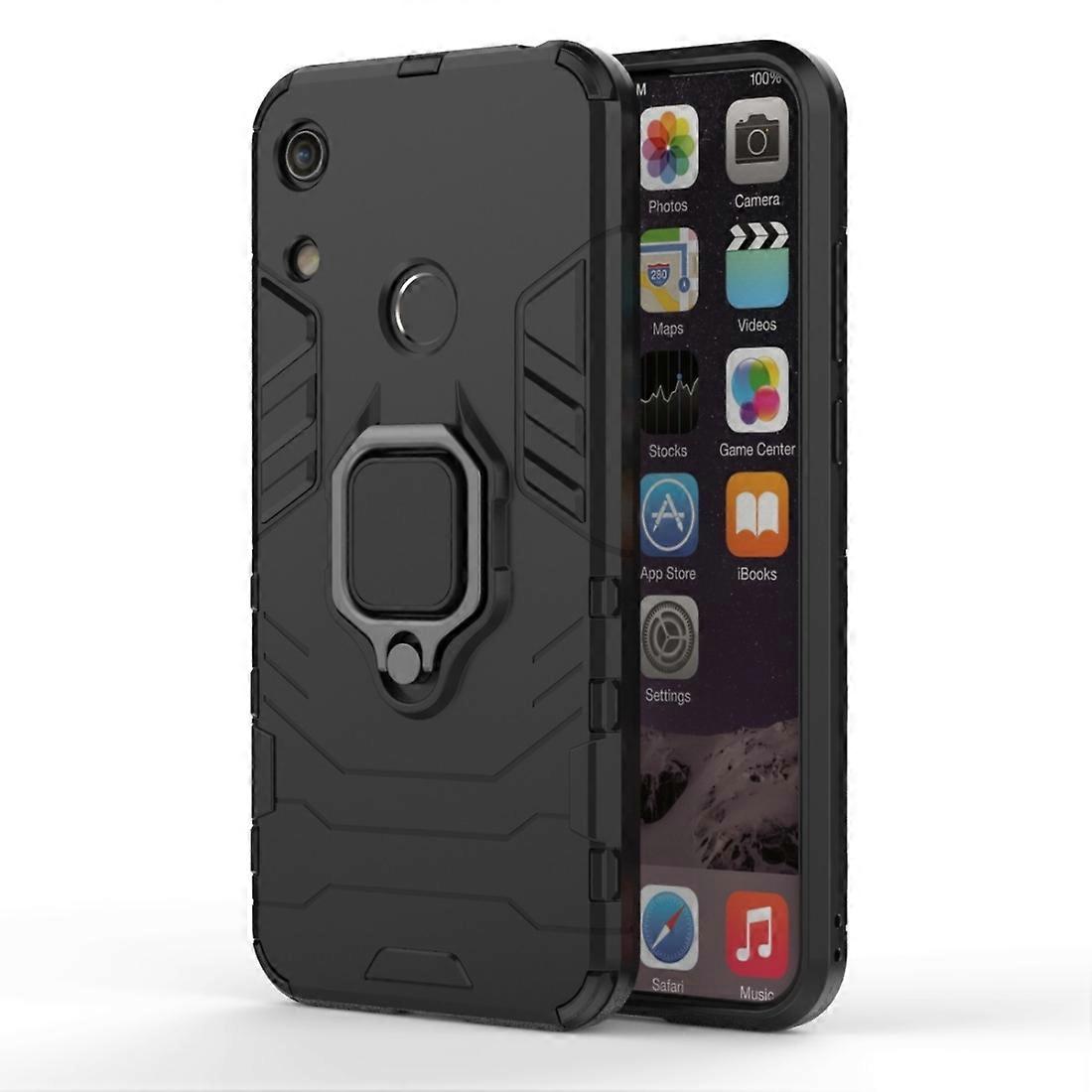 PC + TPU Shockproof Protective Case for Huawei Honor Play 8A, with Magnetic Ring Holder