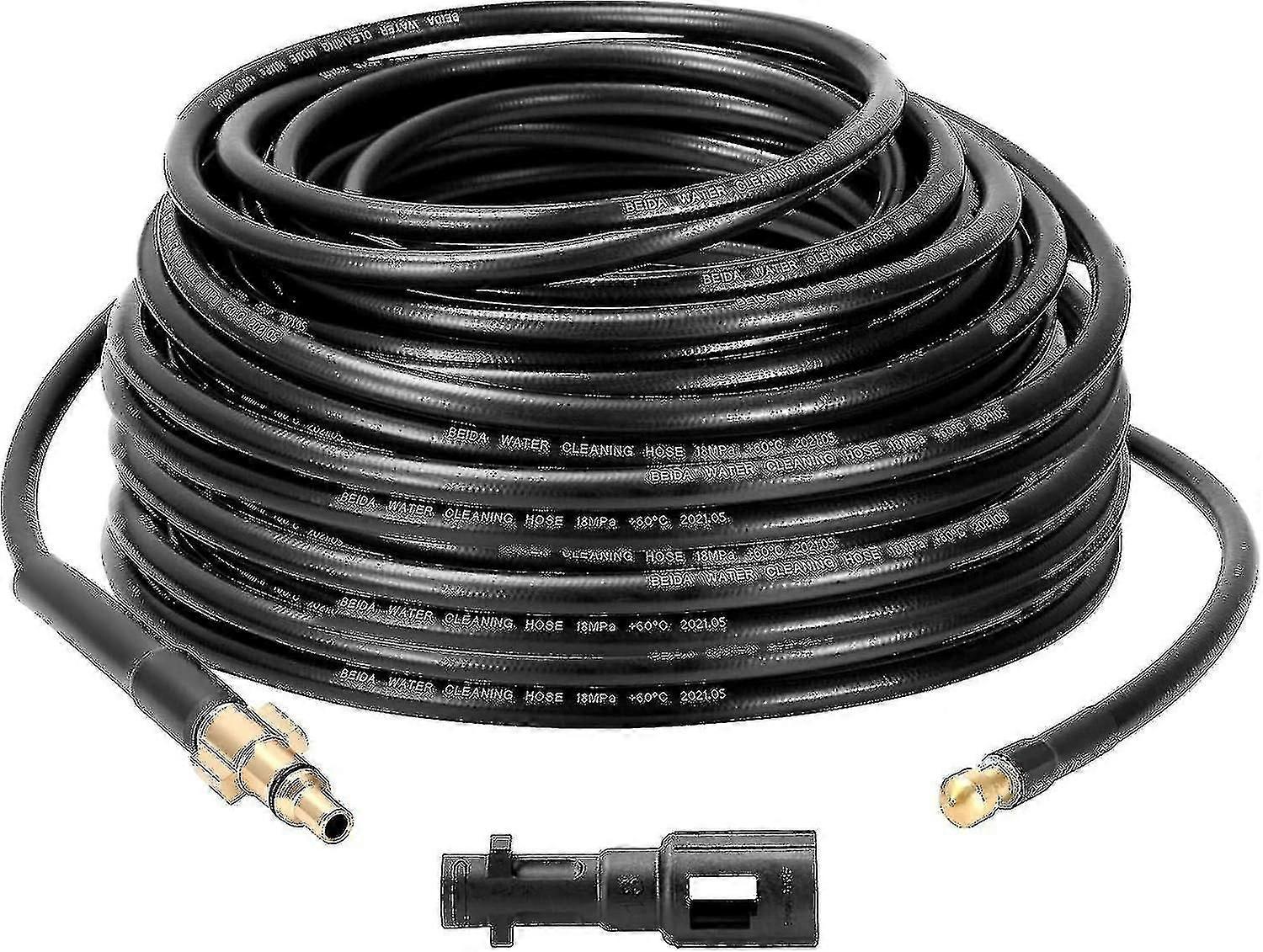 ケルヒャーKシリーズ(k1-k7)ラバー用15m高圧洗浄ホース、排水管洗浄ホース、浚渫詰まりおよび洗浄用、ヘビーデューティウォッシャーホースWi