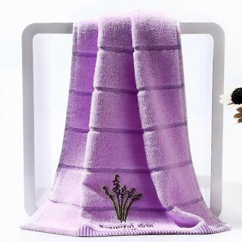100% Pure Cotton Bath Towel Set, Absorbent Adult Bath Towel, Solid Color Soft Bath Towel, Facial Wash Towel