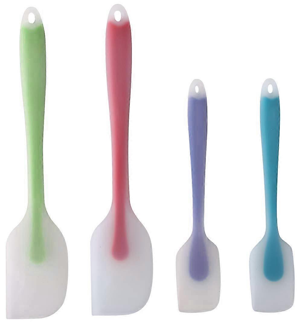 4-Piece Silicone Spatula Set With Stainless Steel Core, Dishwasher Safe