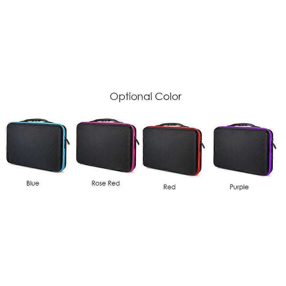 60-Bottles Diamond Painting Box Shockproof Drop-proof Double-Zipper Closure Embroidery Rhinestones Storage Container Case--Red