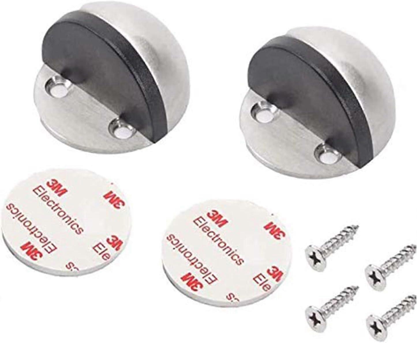 Quick Installation Door Stop, Strong Suction Wall Protector With Stainless Steel Construction For Wide Range Usage (2 Pack)