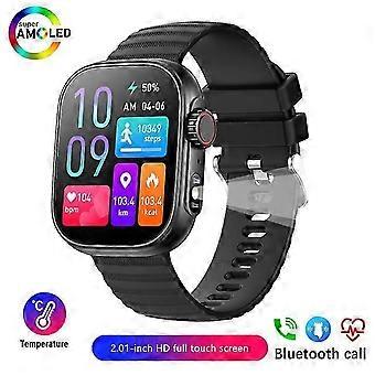 New Lighting LED Torch Smart Watch 2.01Inch Full Touch Screen Sports Watch Health Monitoring Bluetooth Call Smartwatch Adult