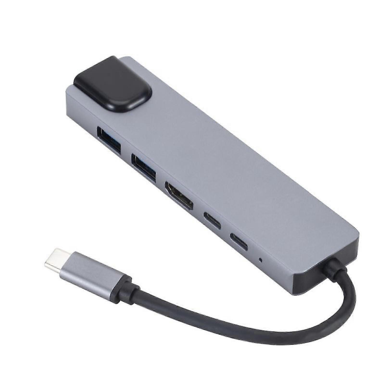 6-in-1 Multifunctional Type-C to PD Charging USB 3.0 Hub Docking Adapter