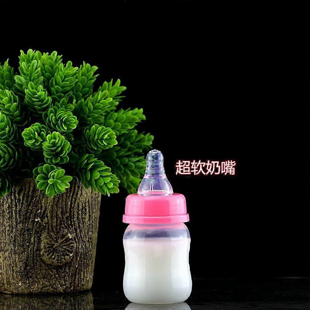 2PCS Mini Baby Feeder, Newborn Straw Handle, Type A-Pink 60ML