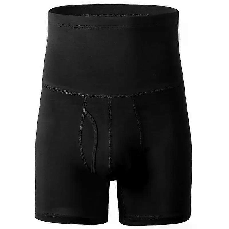 Män Andningsbara Boxershorts med hög midja Kompressionstrosor Bomull Andas Öppna grenstammar