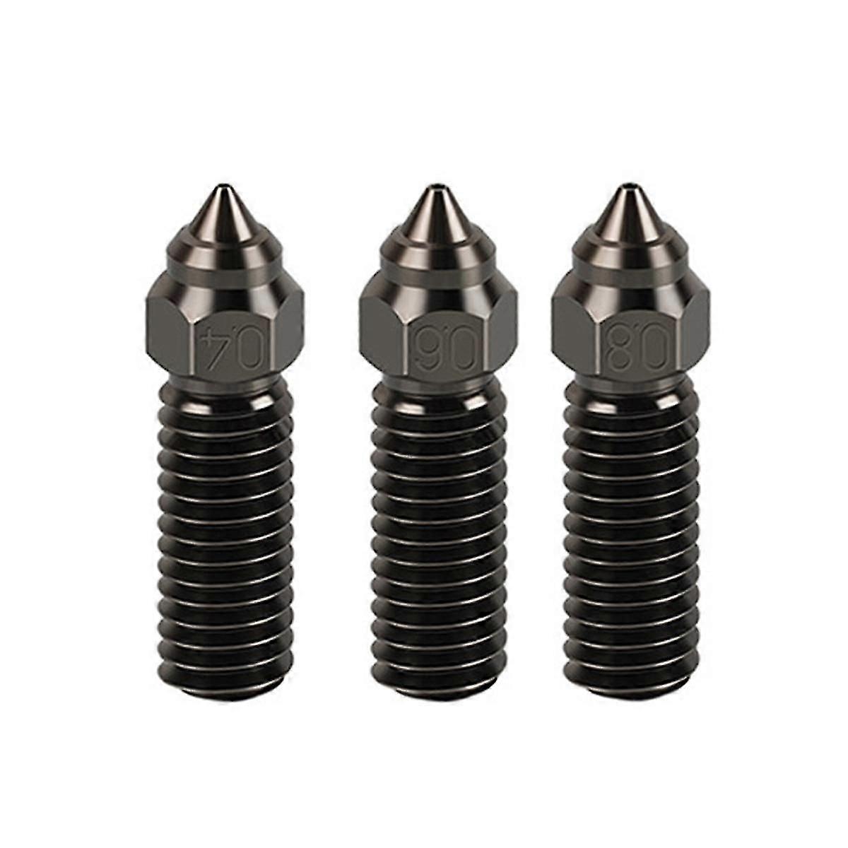 3Pcs K1 Nozzle Kit Hardened Steel 600mm/S High-Speed Printing for K1 / K1 Max / - 3D Printer Black