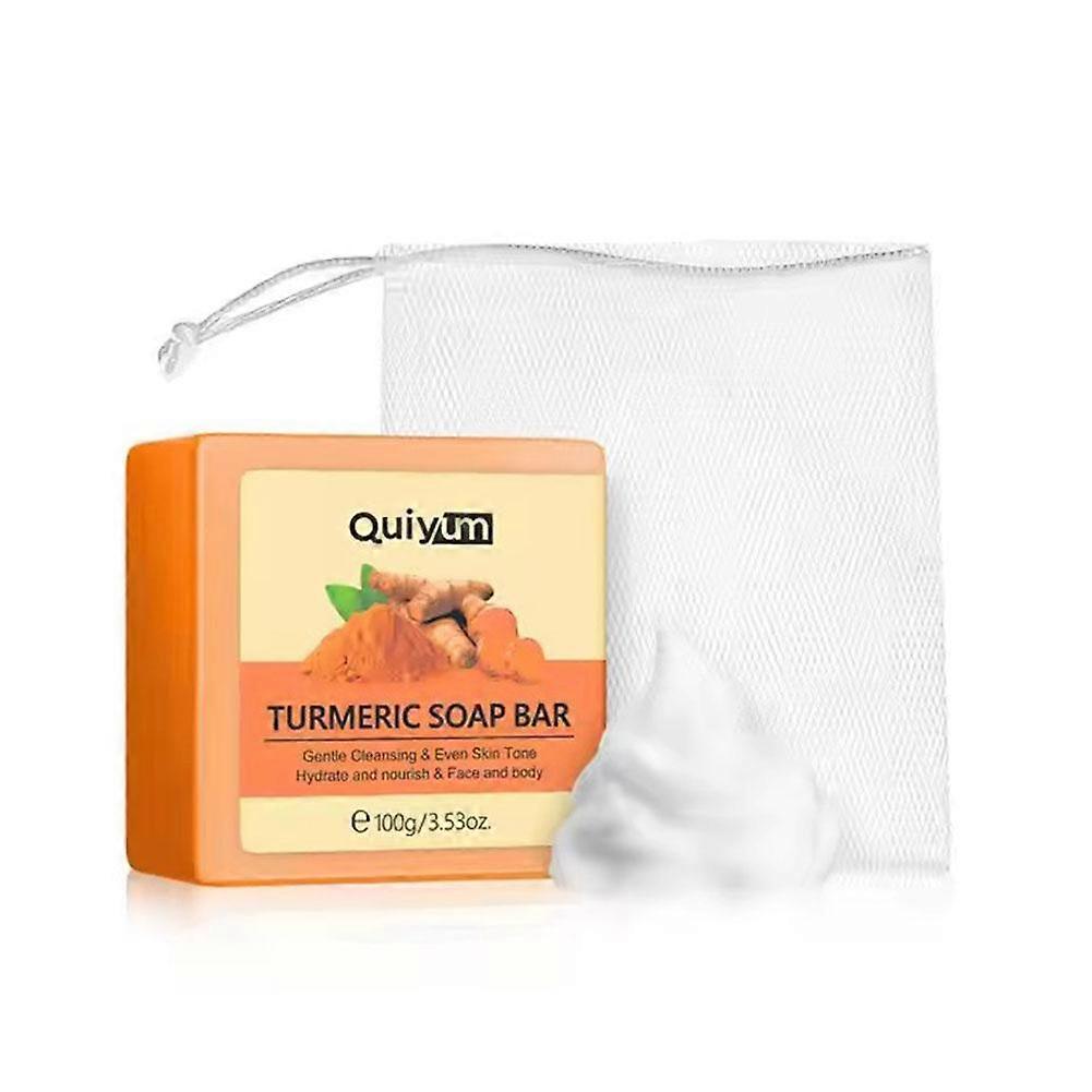 Soft Gentle Turmeric Lemon Soap Deeply Cleanse Pores Remove Dirt and Oil