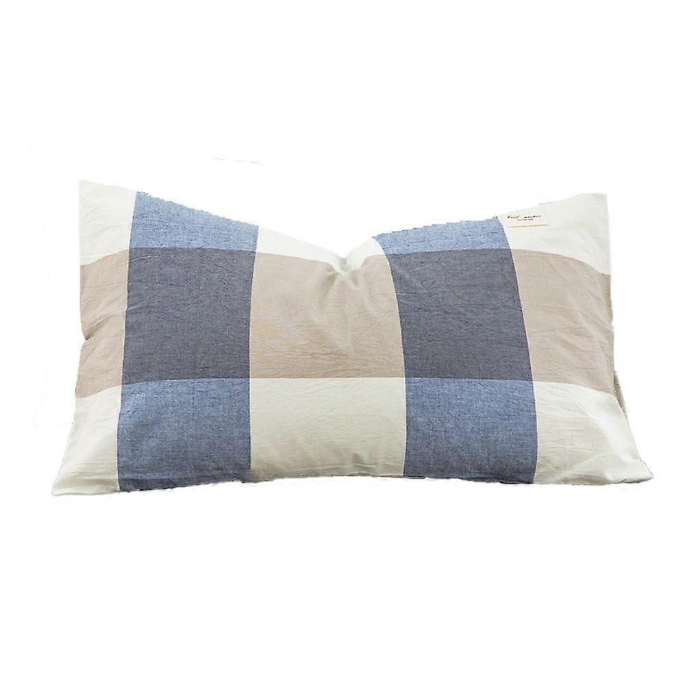 Polyester Blend Decorative Throw Pillow Covers, Hidden Zipper Navy Blue Pillowcases for Easy Care, Buffalo Check Pattern with Versatile Use