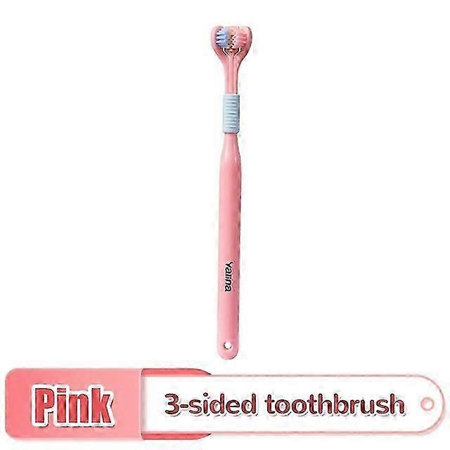 3D Stereo Three-Sided Toothbrush Ultra Fine Soft Hair Adult Toothbrush Tongue Scraper Deep Cleaning Health Oral Care Teeth BrushToothbrushes