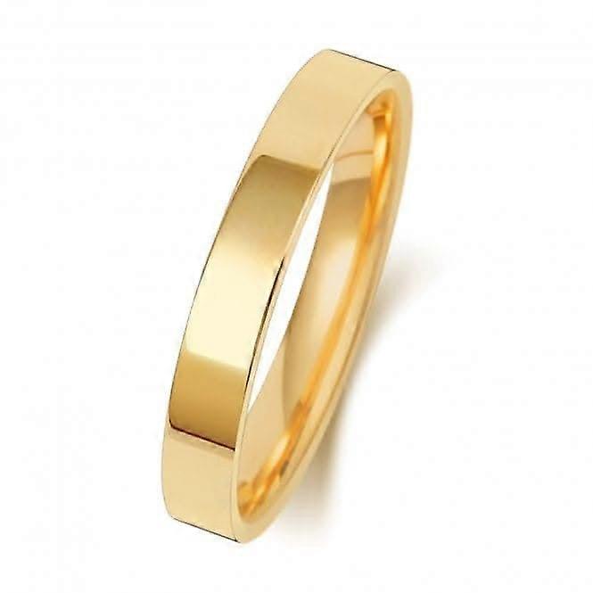 Wedding Band 9K Flat Court 3mm-1.7 Wedding Ring W123H