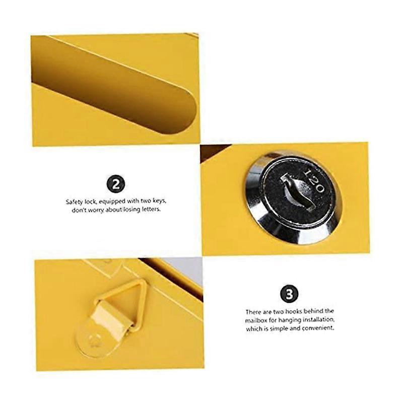 1Pcs Mailbox with Lock Wall Hanging Key Hanging Box