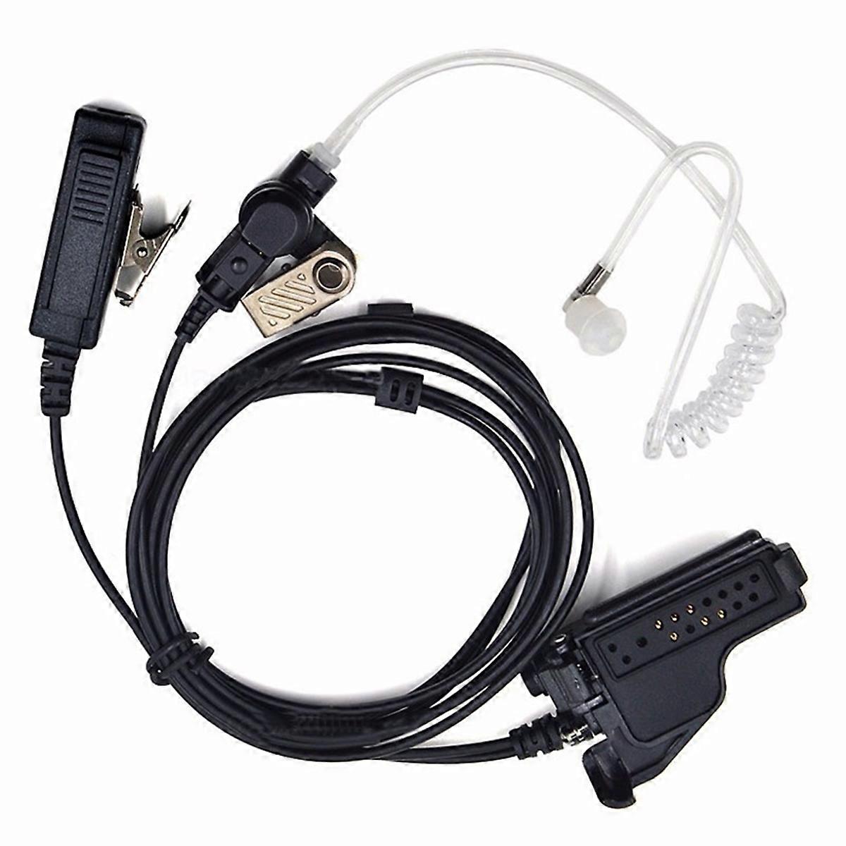 Air Tube Earpiece PPT Mic Headset Microphone for Radio