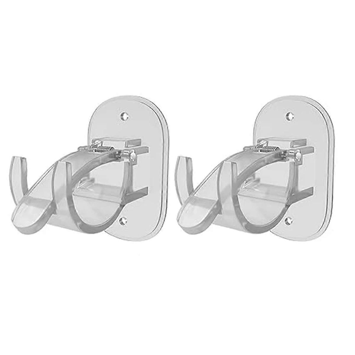 4PCS Curtain Rod Brackets No Drilling Curtain Rod Holders,B