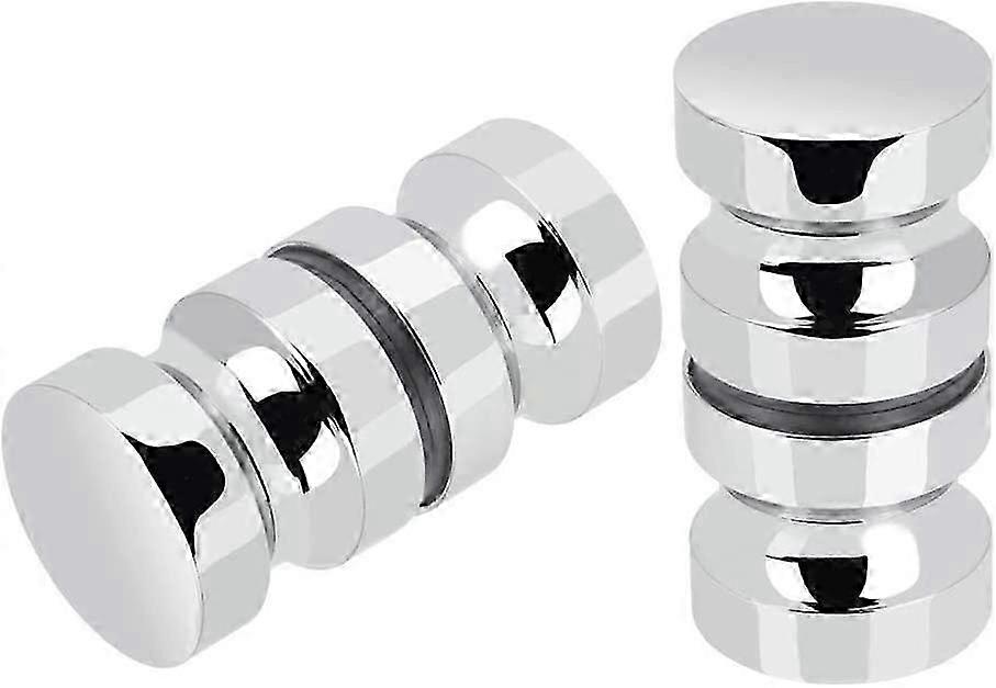 2ペアステンレススチールスライドシャワードアノブガラスシャワードアハンドル