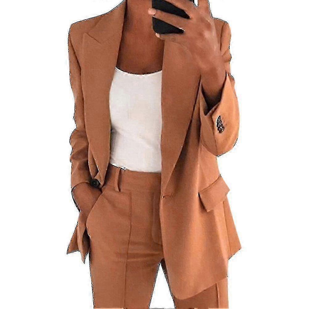Femmes 2pce Light Suit Blazer + pantalon -aa