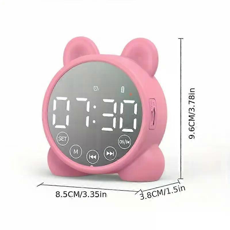 Digital Alarm Clock, Smart Clock, Portable Speaker, FM Radio, Mini Makeup Mirror, Desk Clock