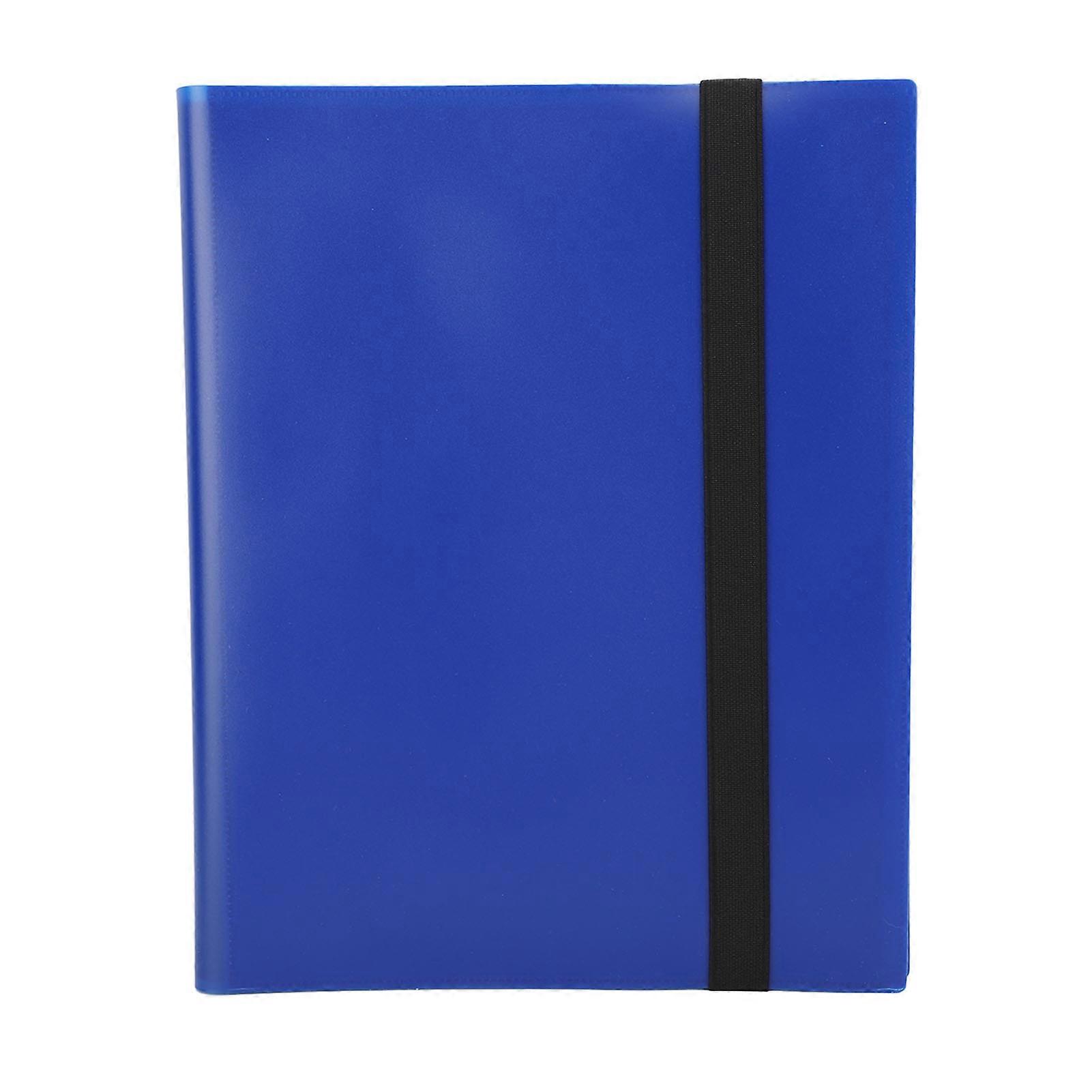 Blue 9-Pocket Card Binder, Large Capacity, Secure & Portable, Ideal for Collectors