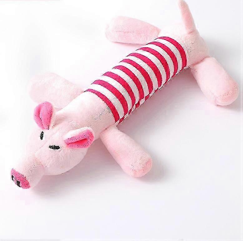 Pet Dog Funny Fleece Durability Plush Dog Toys Squeak Chew Sound Toy Fit for All Pets Elephant Duck Pig Dog Plush Toys