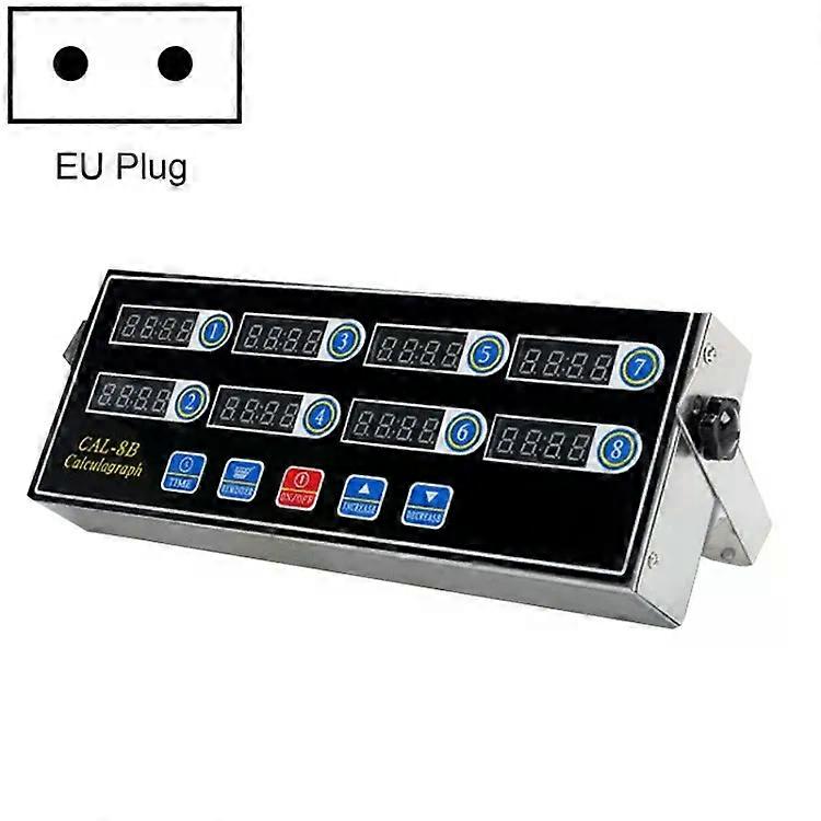 Kitchen Timer-8 Channel Digital Timer for Fried Chicken & Burgers,EU Plug