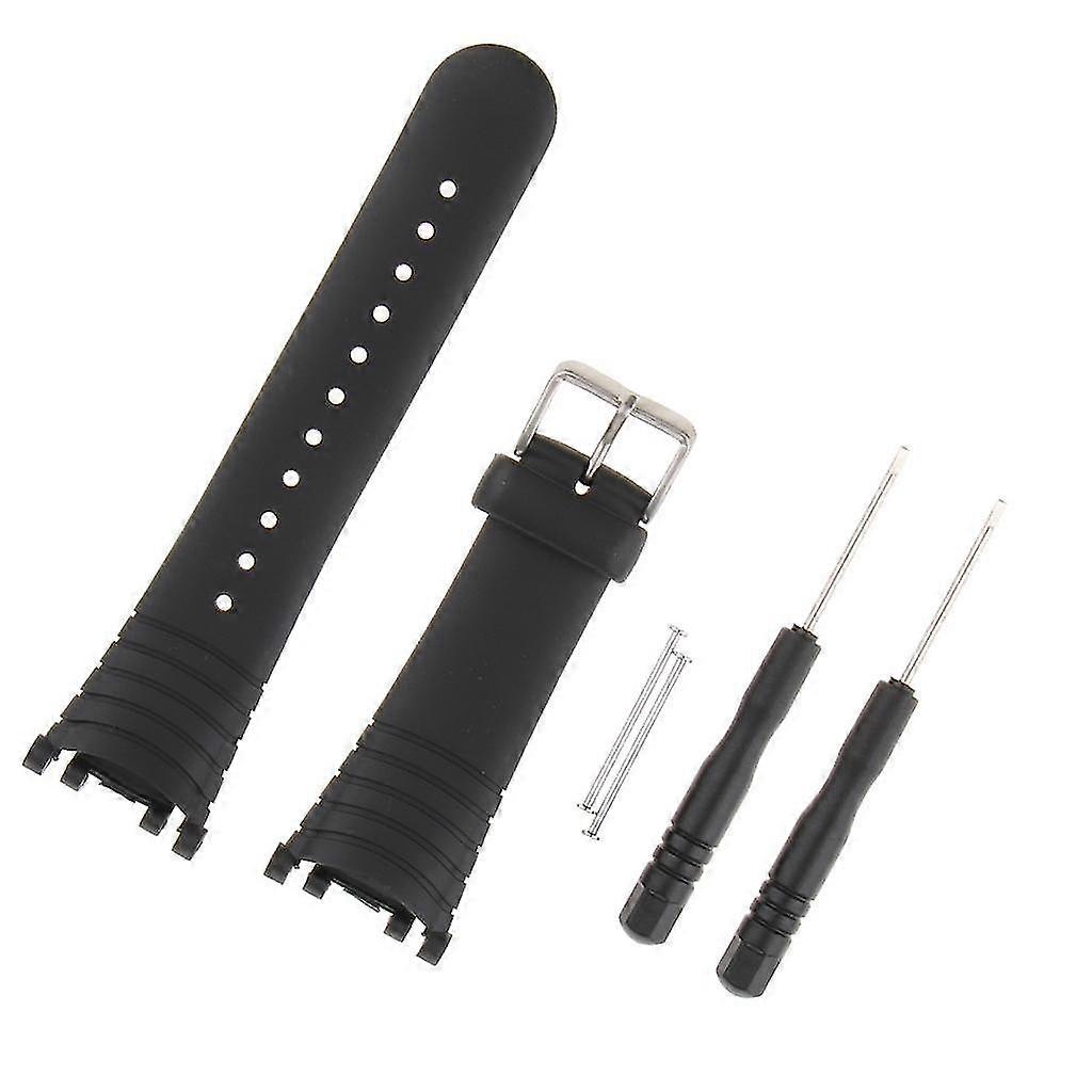 Replacement Black Rubber Wristband Straps Compatible with SUUNTO VECTOR Watches
