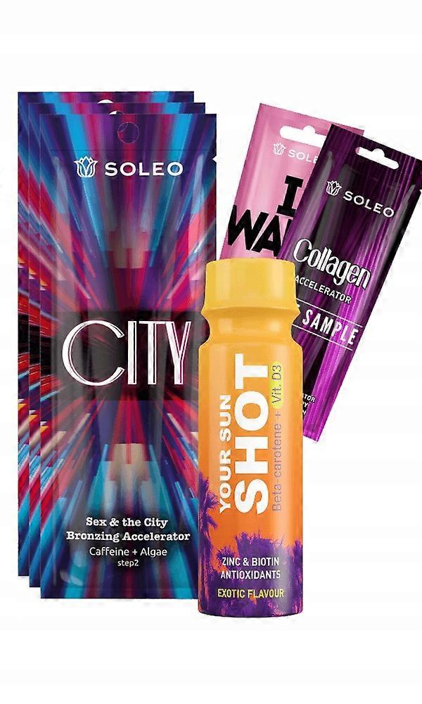 Soleo City 3x15ml Bronzer With Tanning Accelerator + Freebies