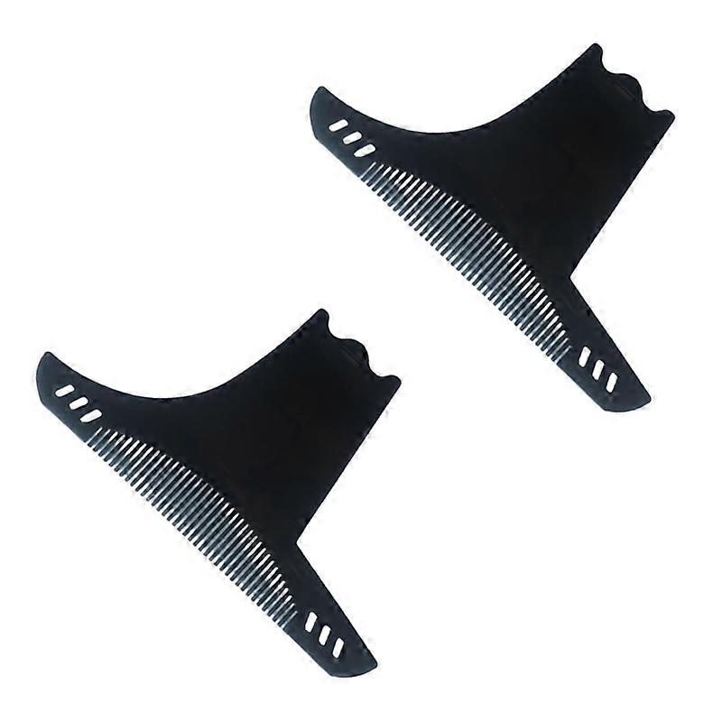 2pcs 6 In 1 Beard Styling Stencil Comb Men Shaving Tools