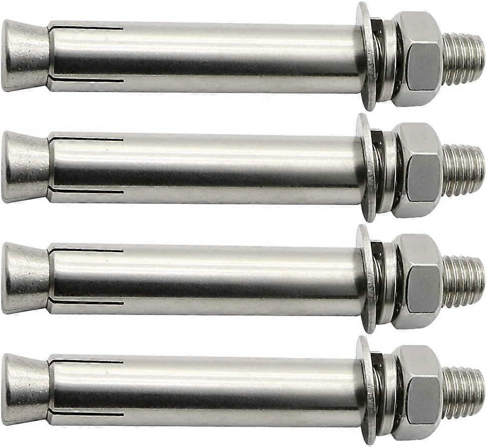 Nut Expansion Sleeve M8 Stainless External Hex Anchor Bolts, 4-Piece Set, Heavy Duty Fixing Anchors, M8×70