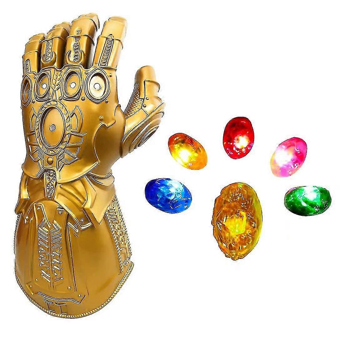 LED Light-Up Thanos Infinity Gauntlet Gloves for Marvel Cosplay