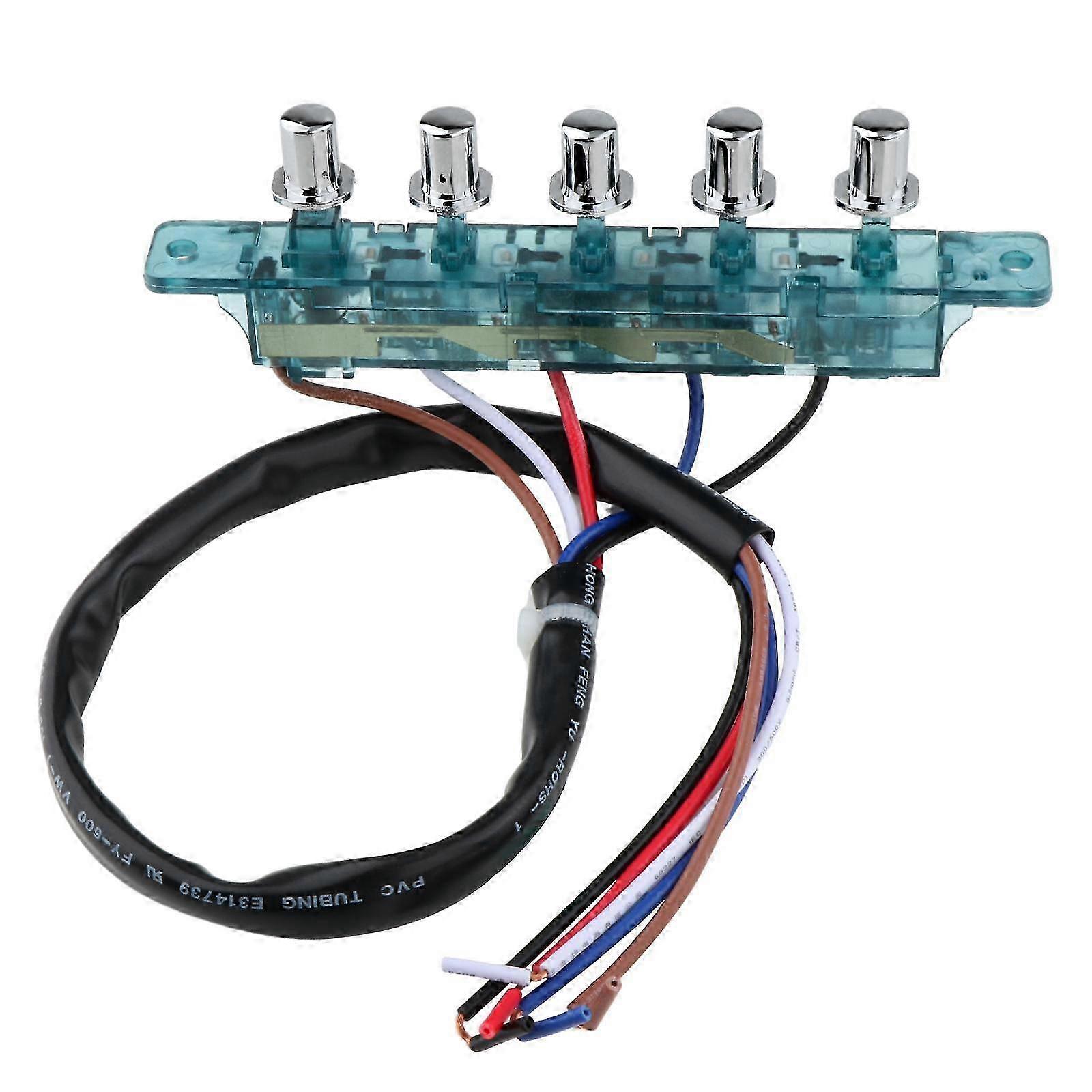 5 Button Switch Replacement for Range Hood Keypad Control Panel Parts, Universal Vent Hood Keyboard Switch
