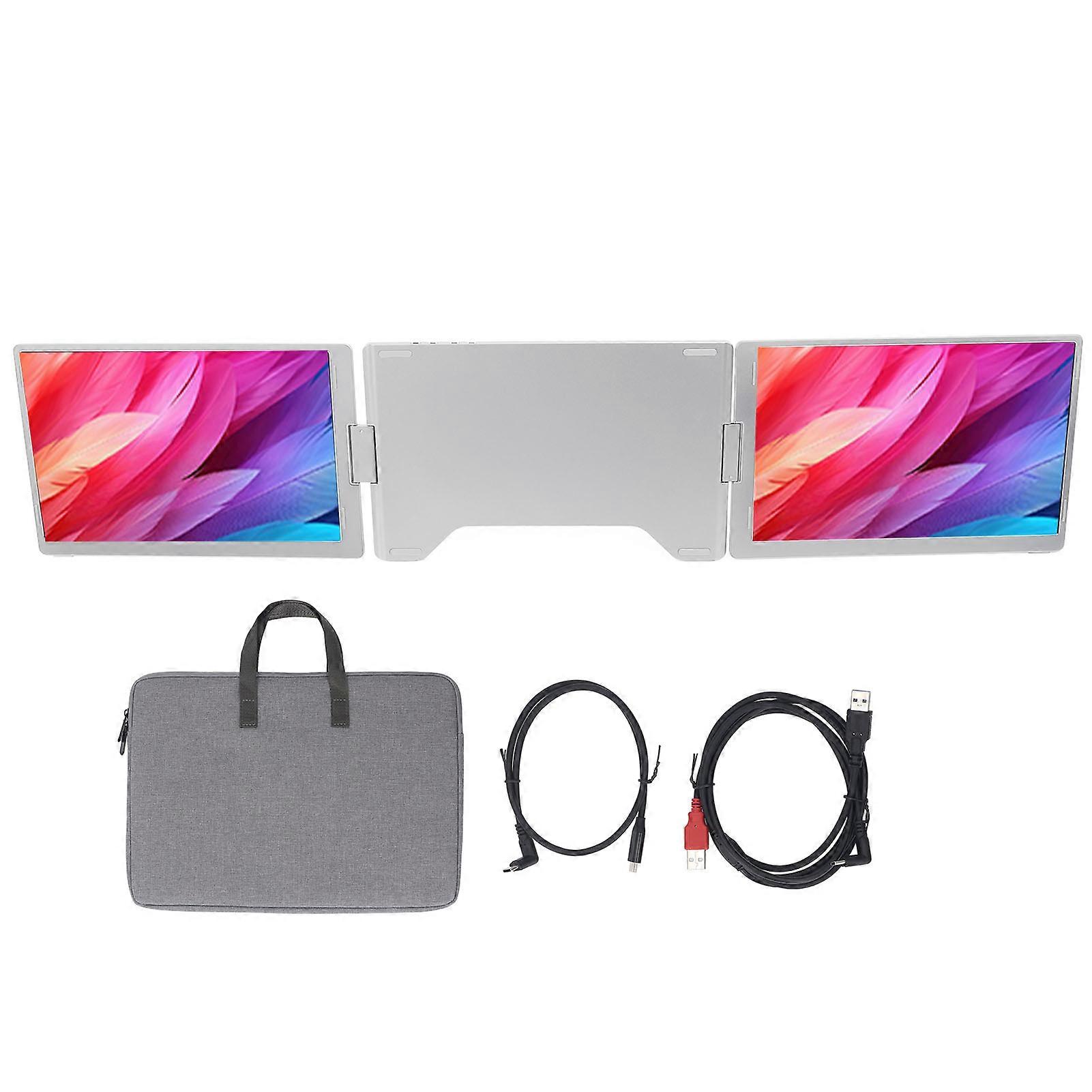 14 Screen Extender 1920x1200 IPS Triple Portable Display USB A Type C Plug and Play for Laptop 12-17 Inch