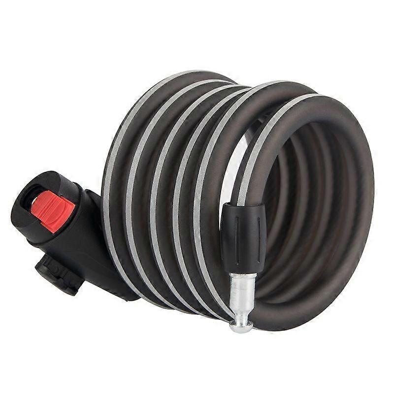 DWW-Le niveau de scurit du cadenas de vlo est trs lev 180cm(Avec bandes rflchissantes), cadenas de vlo  cble spiral, cadenas de cble de verrouillage d