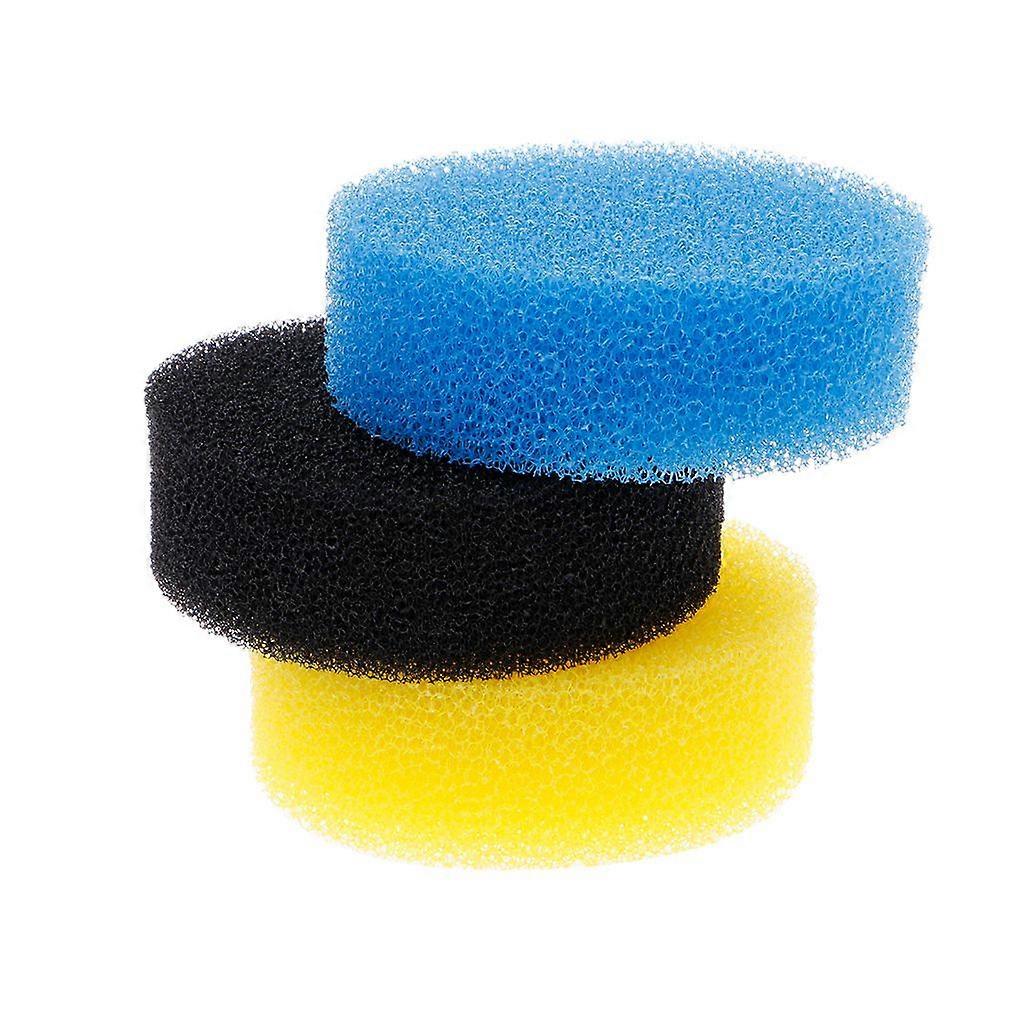 Filter Sponge 3 Pcs Three Colors Compatible to Aquarium Filter Pads Mats