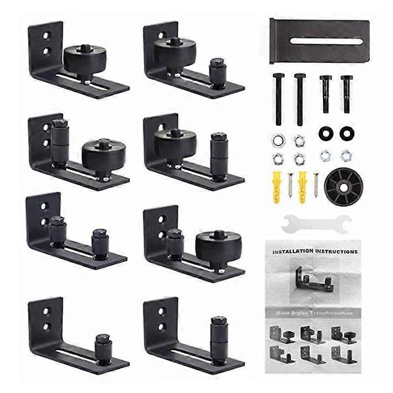 8 in 1 Floor Guide Adjustable Sliding Door Floor Guide Wall/Bottom Door Guide Sliding Door Guide Kit Lower Door Floor Guide Barn Door Bottom 1P