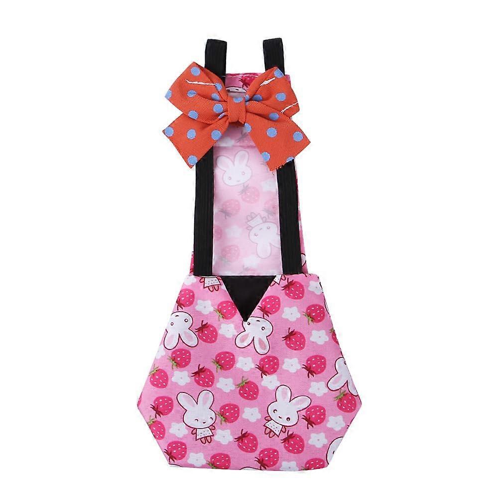 Call Duck Clothes Reusable Diapers Chickens Ducks Geese Pigeons Floral Design Leak-Proof Bowknot XS Pink Rabbit