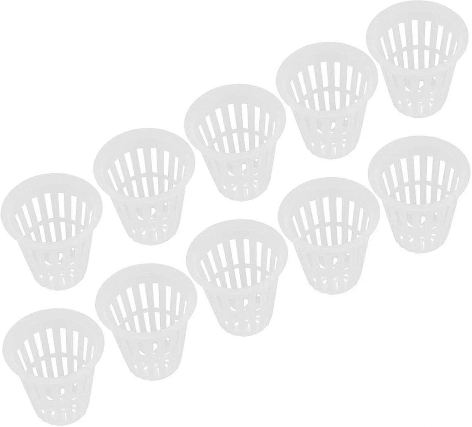 White Plastic Hydroponic Net Pot Baskets for 2 Inch Planting