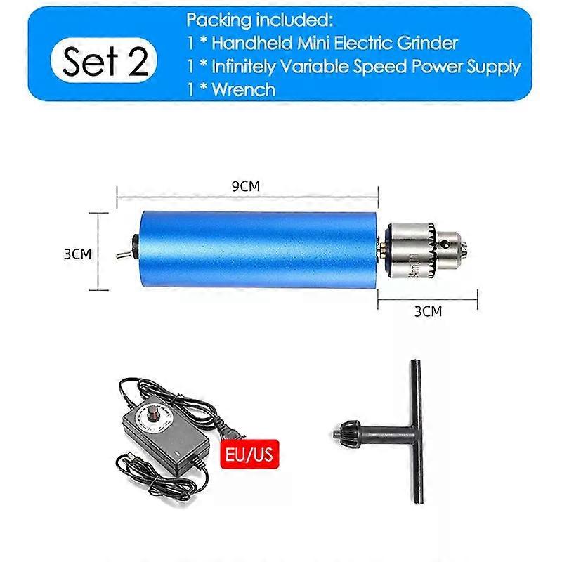 220V Mini Perceuse 385 Moteur Vitesse variable Outil rotatif électrique Sans balais Meuleuse Graveur Puissance de polissage Puissance Perceuse électrique