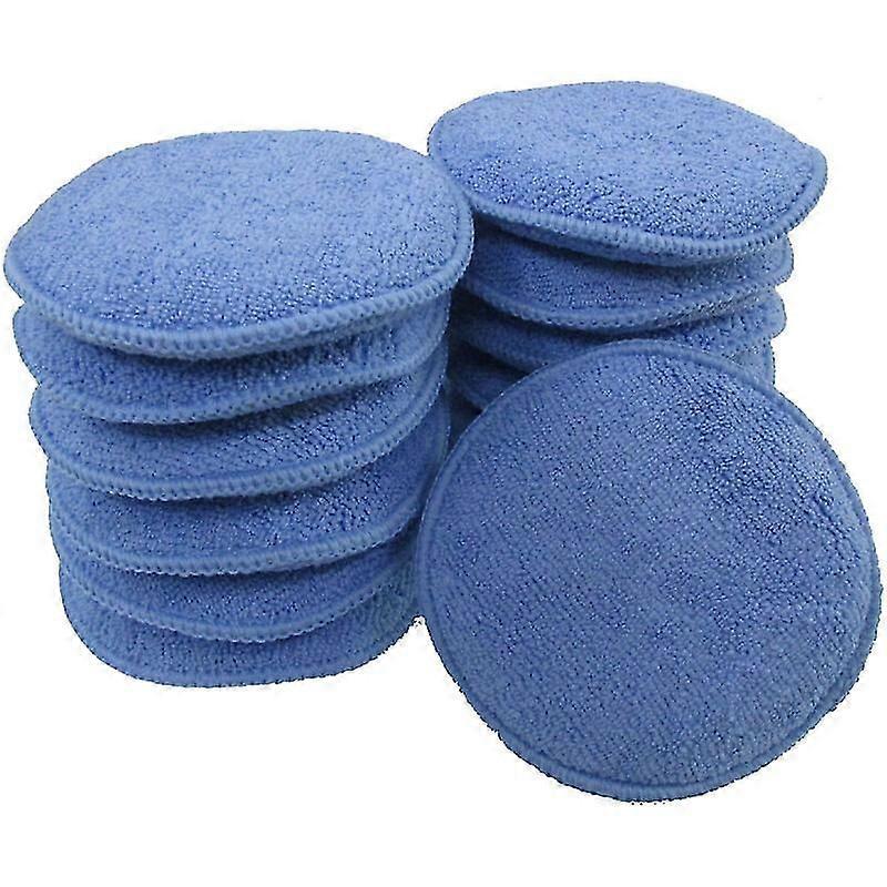 Poleringssvamp, 10 stk 125mm mikrofiber voks applikator svamp, voks applikator pad for voks, polering, maling renere
