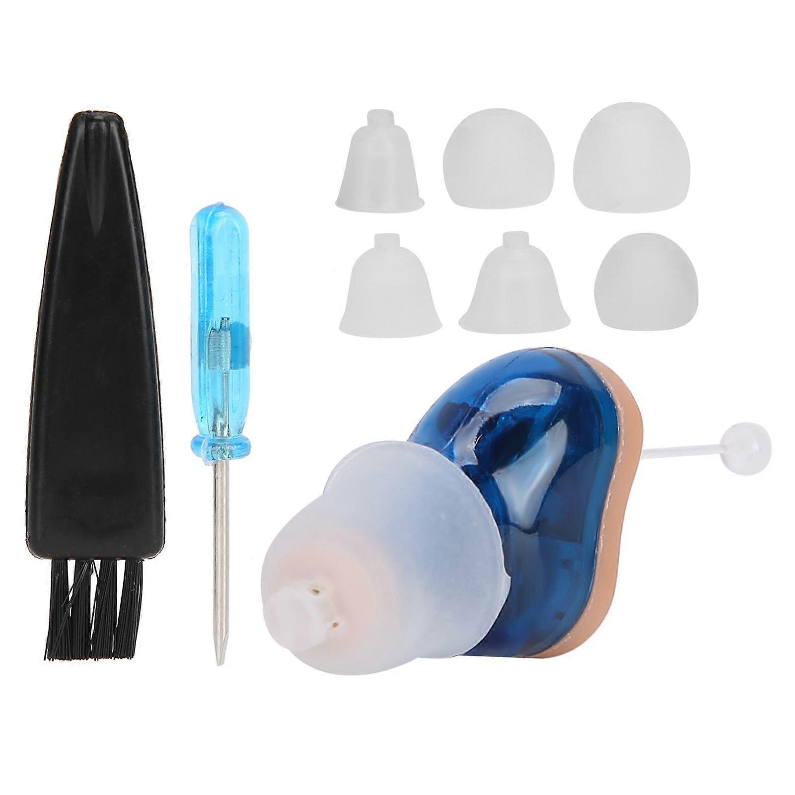 Portable Wireless Hearing Aids Earbud Type Concealed Mini Sound Amplifiers for Deafness Elderly